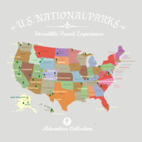 Us National Parks Map Colorful With All 59 National Parks Zipper Hoodie | Teevron