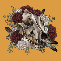 Floral Boho Wolf Skull Urban Heavy Tee | Teevron
