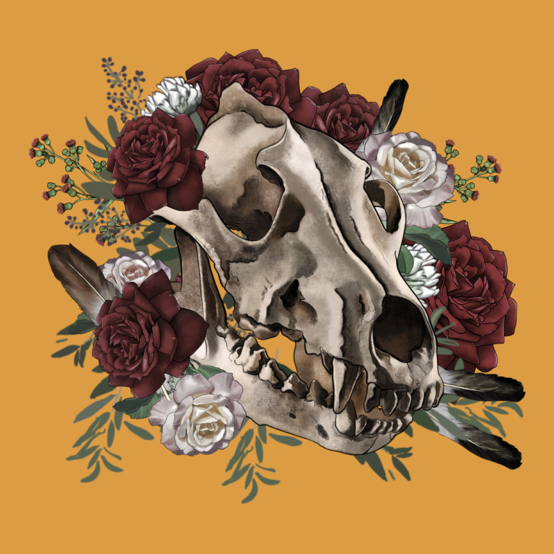 Floral Boho Wolf Skull Urban Heavy Tee by RanaPortraitStore | Teevron