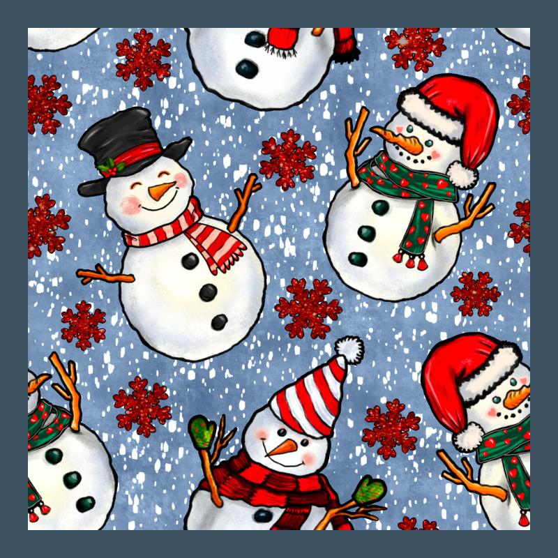 Christmas Snowman Seamless Pattern Urban Heavy Tee by BundleAndBundleShop | Teevron