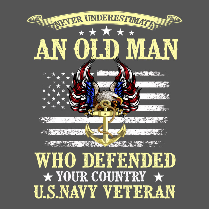 Never Underestimate An Old Man Us Navy Veteran Zipper Hoodie by linhVisuals | Teevron
