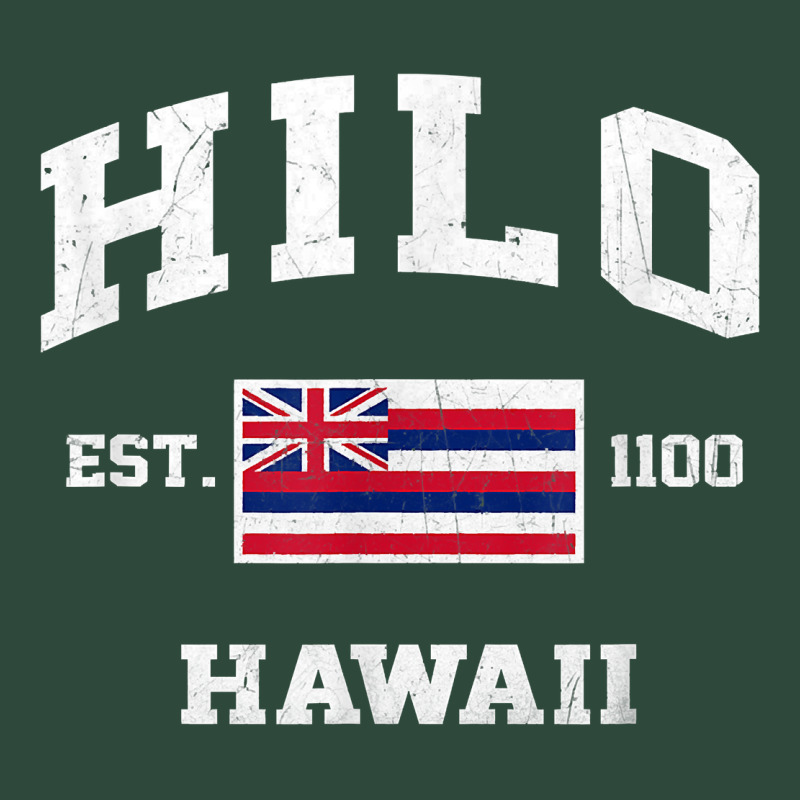 Hilo Hawaii Hi Vintage State Athletic Style T Shirt Zipper Hoodie by linhVisuals | Teevron