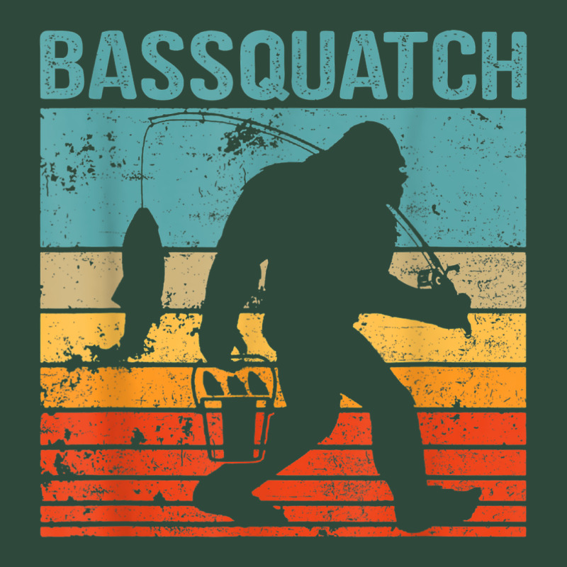 Bassquatch! Funny Bigfoot Fishing Outdoor Retro Zipper Hoodie by linhVisuals | Teevron