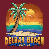 Delray Beach Florida  Vintage Distressed Souvenir Long Sleeve T Shirt Zipper Hoodie | Teevron