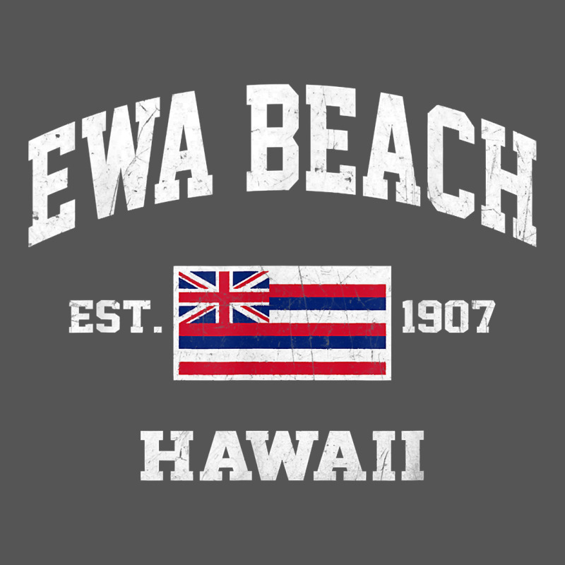 Ewa Beach Hawaii Hi Vintage State Athletic Style T Shirt Zipper Hoodie by linhVisuals | Teevron