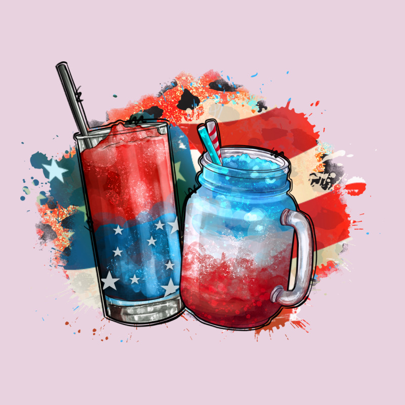 Red White And Blue Slushy Cocktail Ladies Tee by FaDigitalArtStudio | Teevron