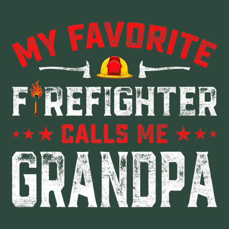 Mens Father's Day My Favorite Firefighter Calls Me Grandpa Premium Zipper Hoodie by linhVisuals | Teevron
