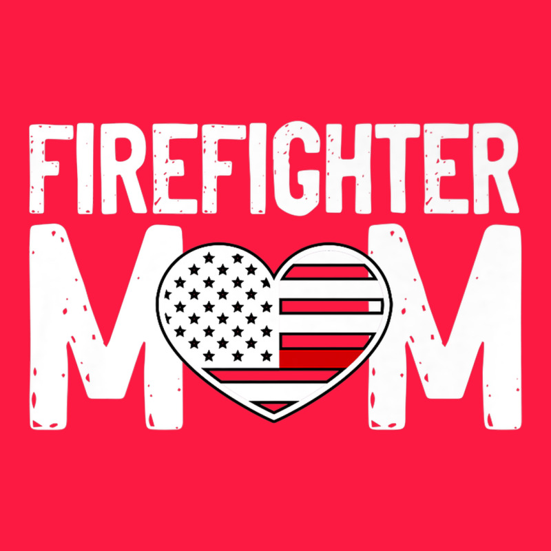 Female Firefighter Mom Thin Red Line Flag Firefighting Premium Zipper Hoodie by linhVisuals | Teevron