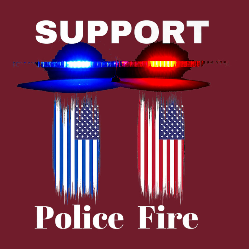 Support Our Police & Fire Departments   1st Responders Premium Zipper Hoodie by linhVisuals | Teevron