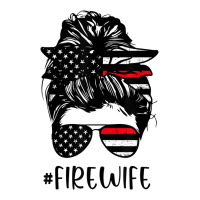 Fire Wife Messy Bun Firefighter Wife Thin Red Line Husband Zipper Hoodie | Teevron