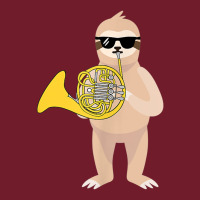 Funny Sloth Wearing Sunglasses Playing French Horn Zipper Hoodie | Teevron