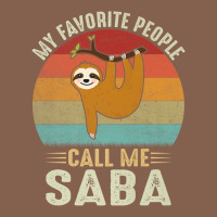 Mens My Favorite People Call Me Saba Cute Sloth Lover Grandpa Premium Zipper Hoodie | Teevron