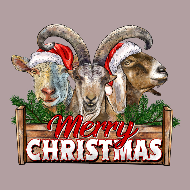 Merry Christmas Goats Vintage Hoodie by LillyAllenDesigns | Teevron