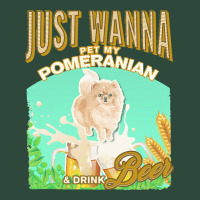 Pommeranian T  Shirt Dog Owner, Just Wanna Pet My Pommeranian & Drink Zipper Hoodie | Teevron