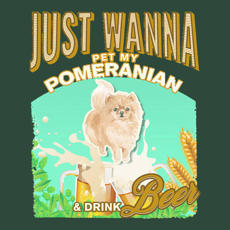 Pommeranian T  Shirt Dog Owner, Just Wanna Pet My Pommeranian & Drink Zipper Hoodie by linhVisuals | Teevron