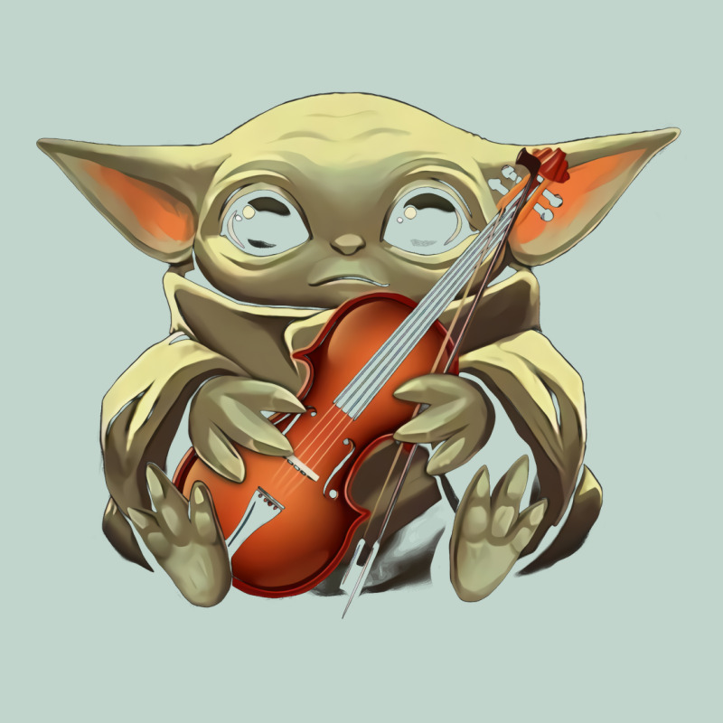 Baby Yoda Hug Violin [tb] Zipper Hoodie by linhVisuals | Teevron