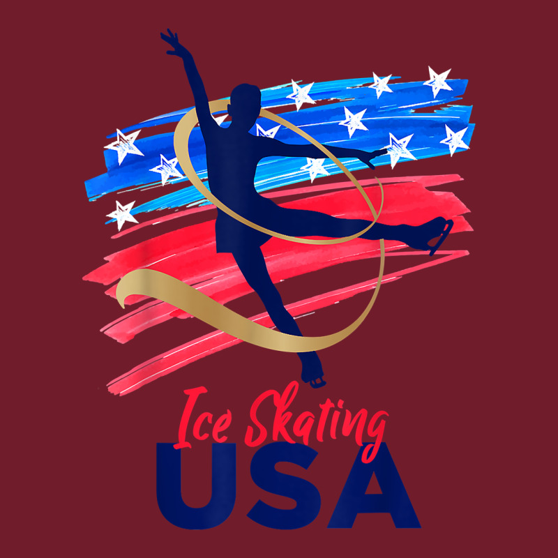 Ice Skating Dance Support The Team Tshirt Usa Flag T Shirt Zipper Hoodie by linhVisuals | Teevron