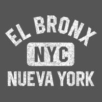 El Bronx Nueva York Nyc Gym Style Distressed White Print T Shirt Zipper Hoodie | Teevron