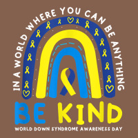 Be Kind Down Syndrome Awareness Blue Ribbon Rainbow March 21 T Shirt Zipper Hoodie | Teevron