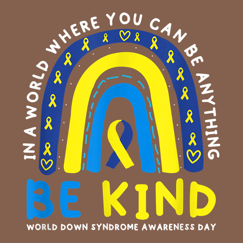 Be Kind Down Syndrome Awareness Blue Ribbon Rainbow March 21 T Shirt Zipper Hoodie by linhVisuals | Teevron