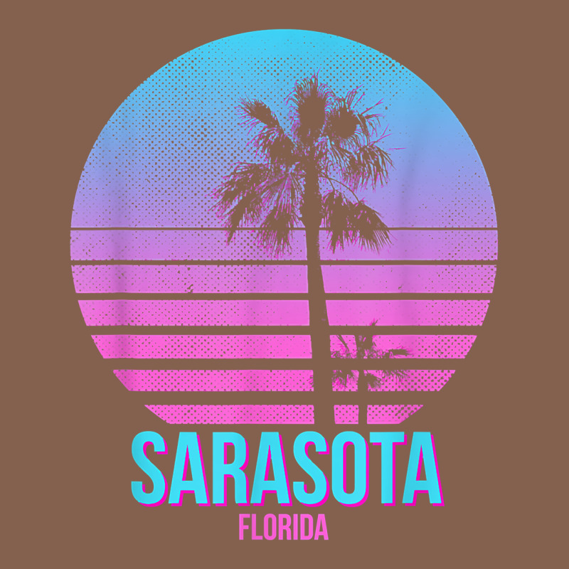 Sarasota Florida Vintage Retro Palm Tree T Shirt Zipper Hoodie by linhVisuals | Teevron