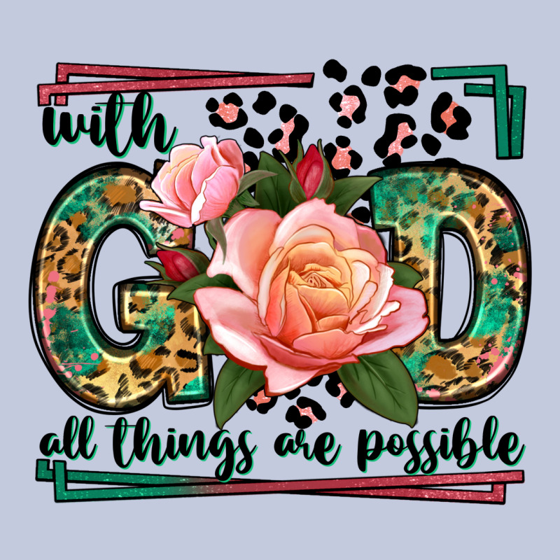 With God All Things Are Possible Leopard Frame Long Sleeve Tee by LillyAllenDesigns | Teevron