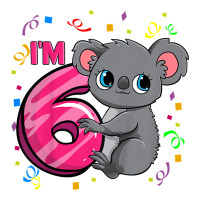 kids 6th birthday shirt for girls koala bear 6 years old t shirt | Teevron