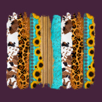 Turquoise Sunflowers Cowhide Leopard Glitter Background Premium Tee | Teevron