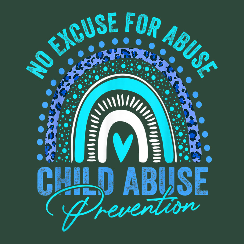 No Excuse Child Abuse Prevention Awareness Leopard Rainbow T Shirt Zipper Hoodie by linhVisuals | Teevron