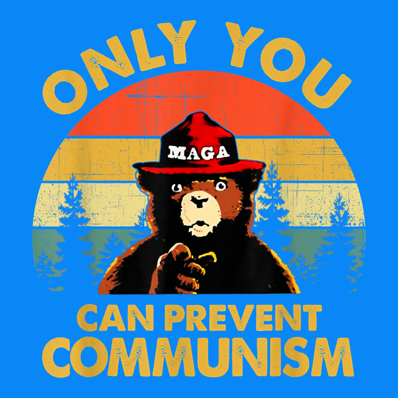 Vintage Only You Can Prevent Communism Funny Bear Camping T Shirt Zipper Hoodie by linhVisuals | Teevron