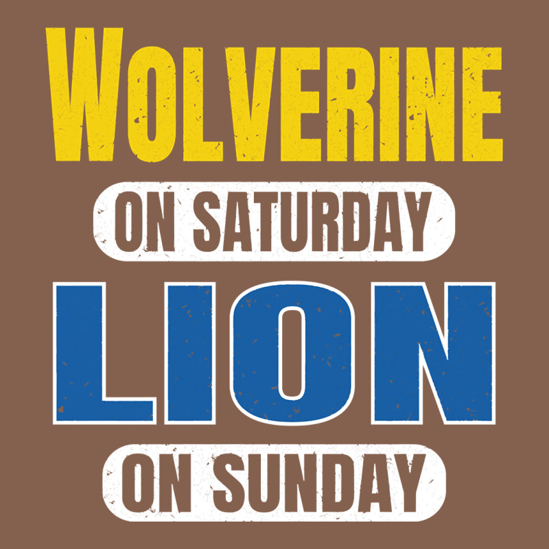 Wolverine On Saturday Lion On Sunday Fans Detroit Vintage Pullover Hoo Zipper Hoodie by linhVisuals | Teevron