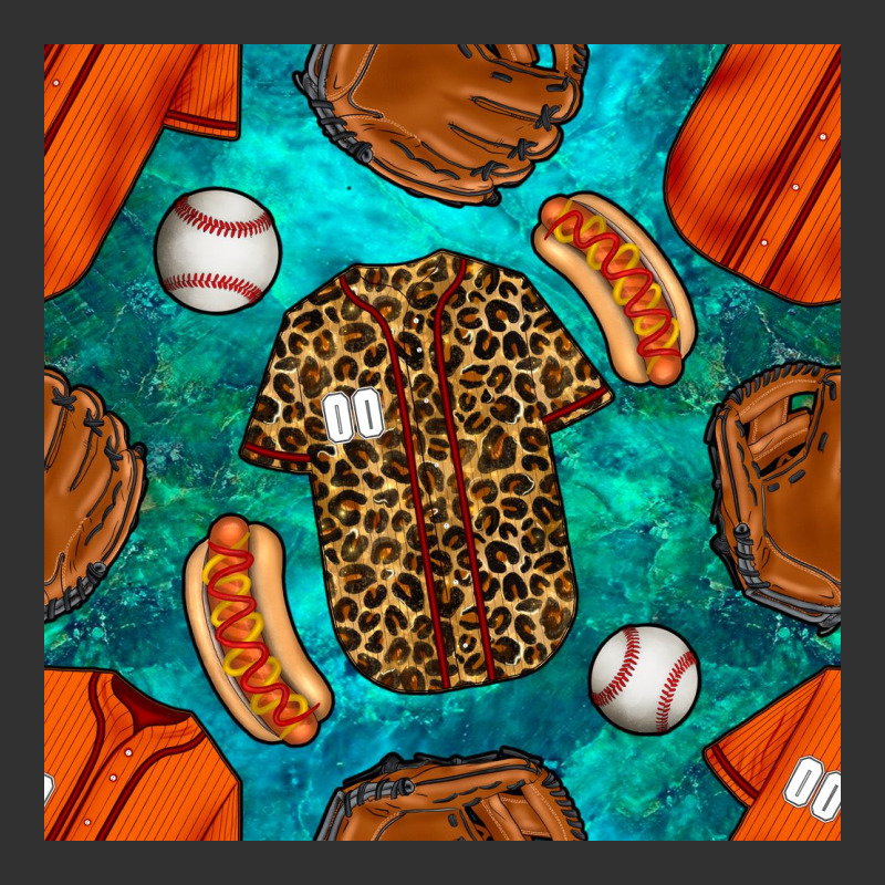 Baseball Leopard Uniform And Hotdog With Gemstone Seamless Pattern Urban Heavy Tee by BundleAndBundleShop | Teevron