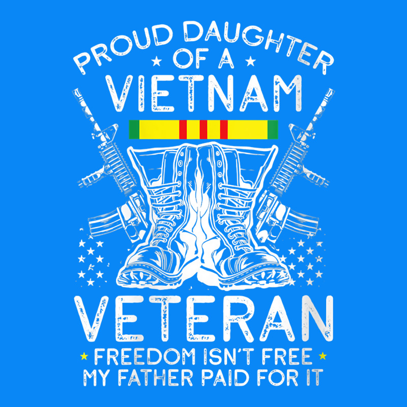 Womens Proud Daughter Of A Vietnam Veteran Freedom Isn't Free V Neck T Zipper Hoodie by linhVisuals | Teevron