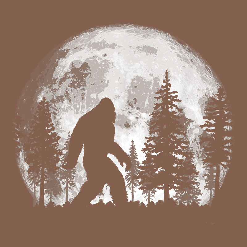 Bigfoot In The Forest Hiding At Night Full Moon Trees Nature T Shirt Zipper Hoodie by linhVisuals | Teevron