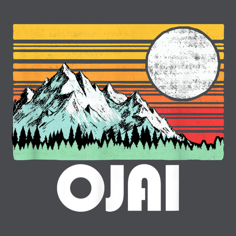 Ojai California Mountains & Sun Retro 80s Graphic Zipper Hoodie by linhVisuals | Teevron