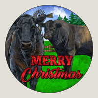 Black Angus Cattle And Bull Merry Christmas Heavy Core Tee | Teevron