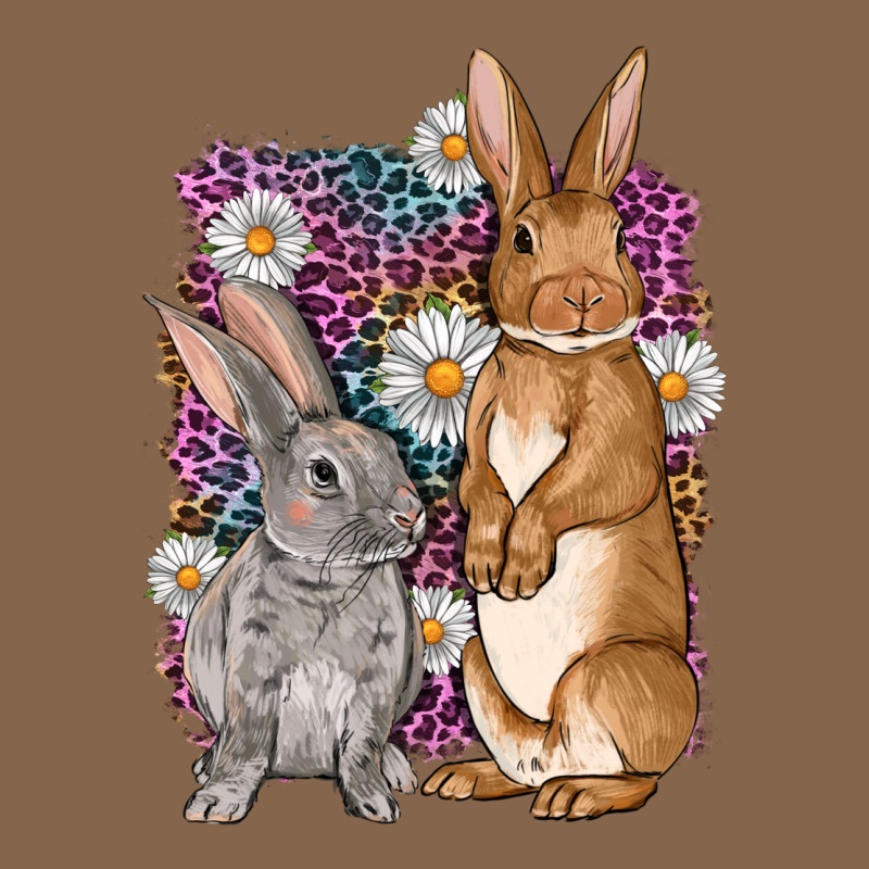 Bunnys Easter With Leopard Background Premium Tee by OliviaCreatesArt | Teevron