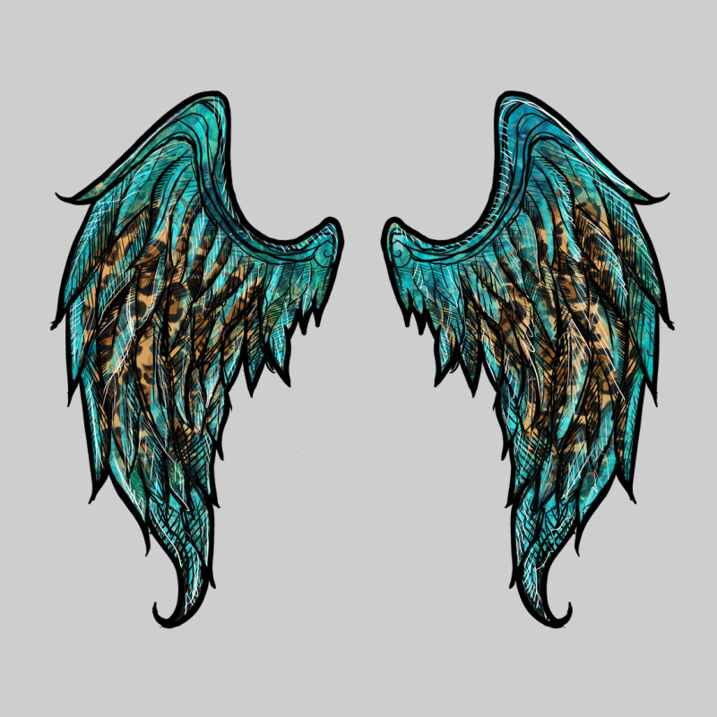 Turquoise Leopard Wings Premium Tee by RanaPortraitStore | Teevron