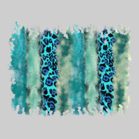 Turquoise Leopard Watercolor Brushstroke Background Premium Tee | Teevron