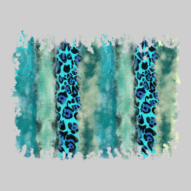 Turquoise Leopard Watercolor Brushstroke Background Premium Tee by RanaPortraitStore | Teevron