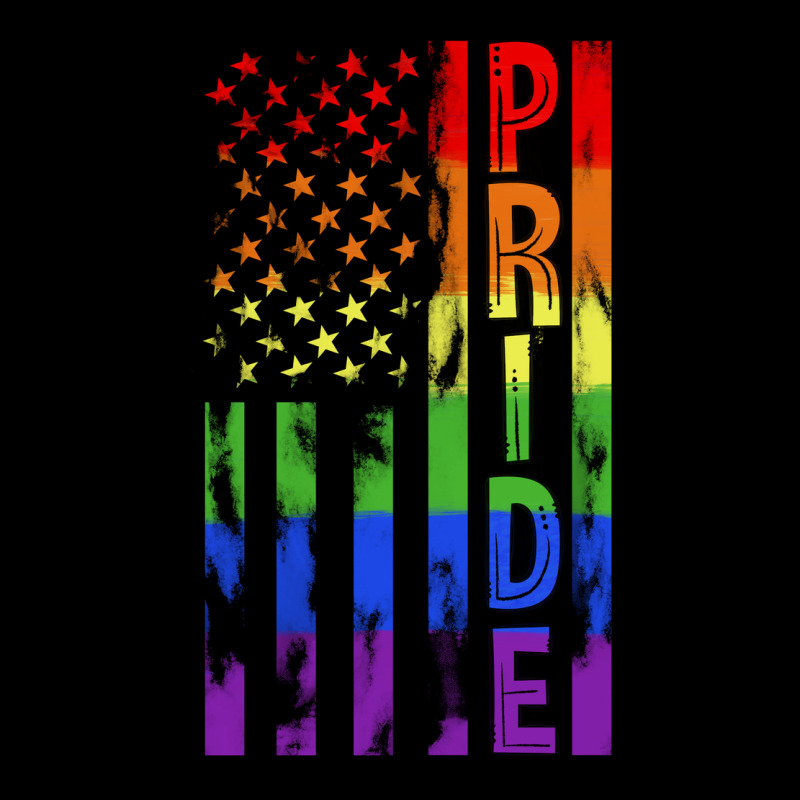 Lgbtq Pride American Flag Ladies Tee by FaDigitalArtStudio | Teevron