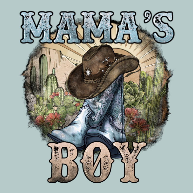 Mama's Boy Western Cowboy Boots Cactus Heavy Core Tee by HowdyJamesFarm | Teevron