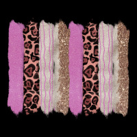Pink Glitter Leopard Brushstroke Background Premium Tee | Teevron