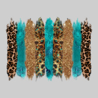 Glitter Turqoise Leopard Tooled Leather Background Premium Tee | Teevron