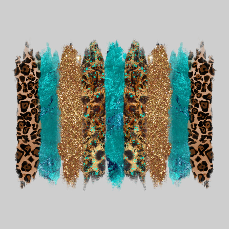 Glitter Turqoise Leopard Tooled Leather Background Premium Tee by RanaPortraitStore | Teevron