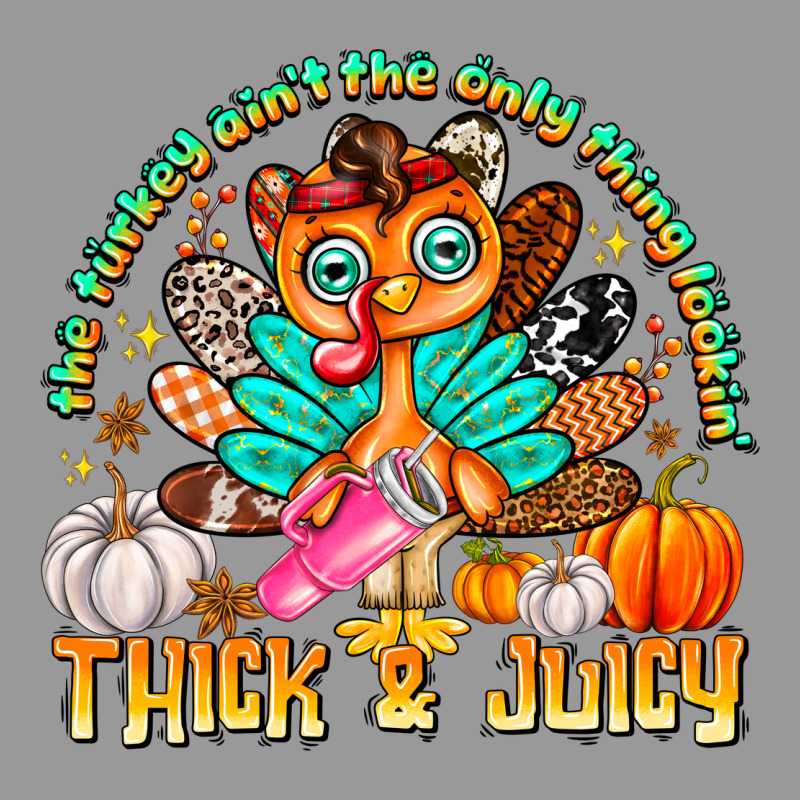 The Turkey Ain’t The Only Thing Lookin Thick & J Vintage Hoodie by CowhideDigitalArt | Teevron