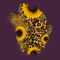 Glitter Sunflowers Leopard Patch Premium Tee | Teevron