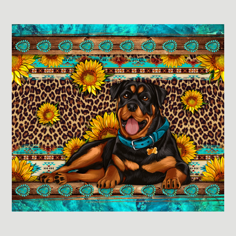 Rottweiler With Western Background Classic Tee by Artiststas | Teevron