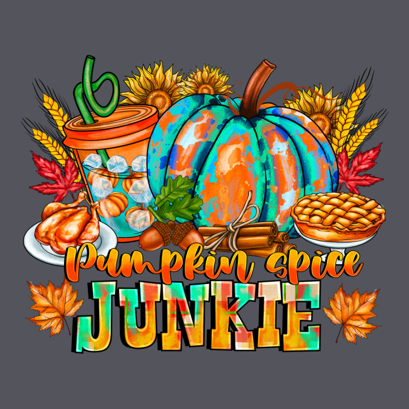 Pumpkin Spice Junkie Vintage Hoodie by CowhideDigitalArt | Teevron
