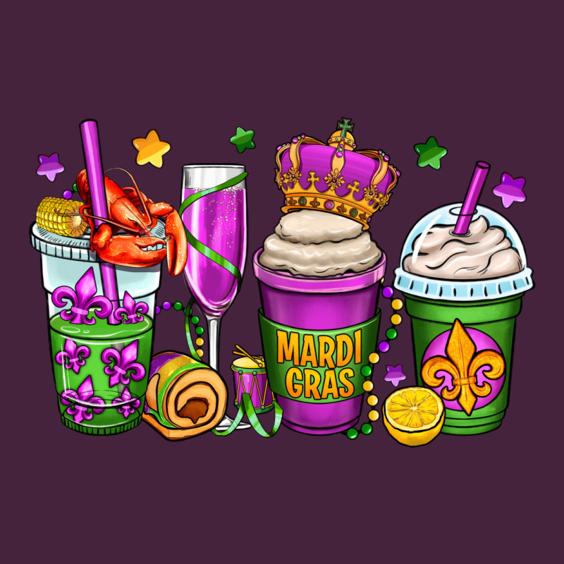 Mardi Gras Coffee Cups Premium Tee by OliviaCreatesArt | Teevron